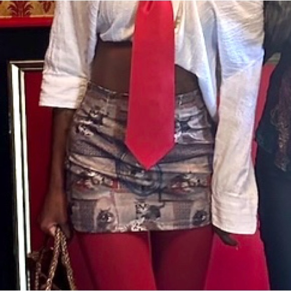 Cute Cat print mini skirt - Picture 4 of 4